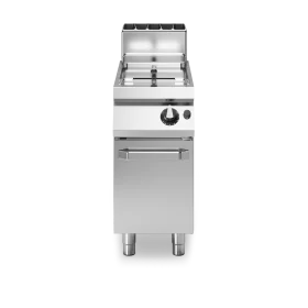 Gas Fryer on Cabinet 13L Stainless Steel Single Tank Made in Italy