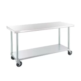 Mobile Work Table – Stainless Steel