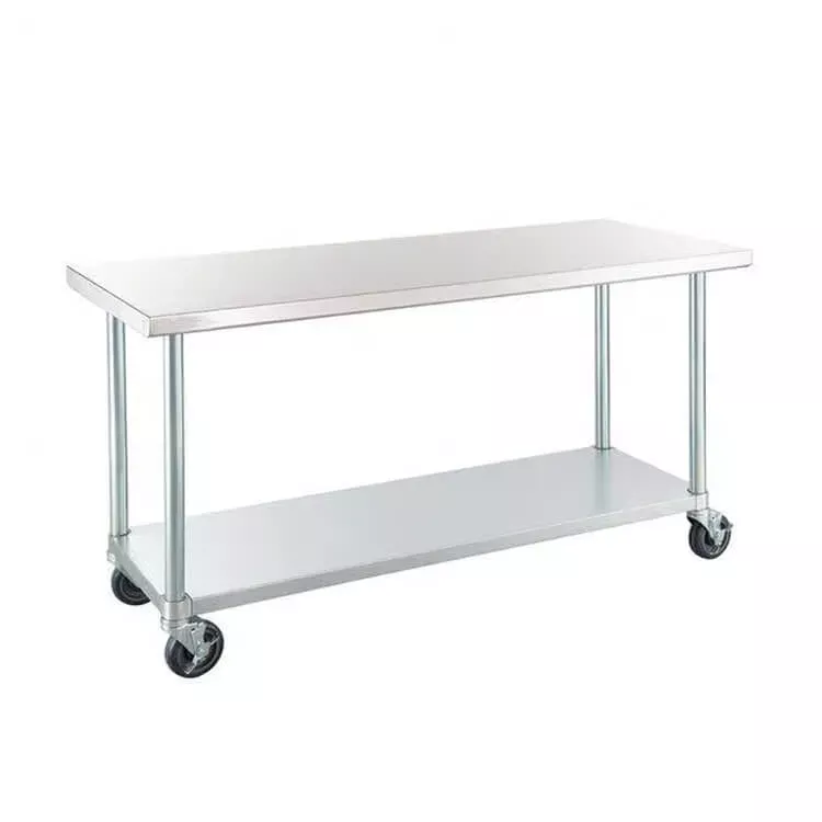 Mobile Work Table – Stainless Steel