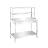 Work Table Double Over Shelves – Stainless Steel