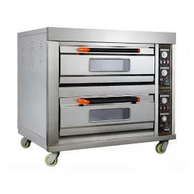 2 Deck 4 Trays Gas Deck Oven SK-40QS with stone
