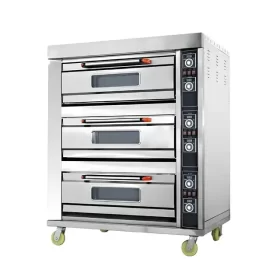 3 Deck 6 Tray Electric Deck Oven SK-60DS with Stone