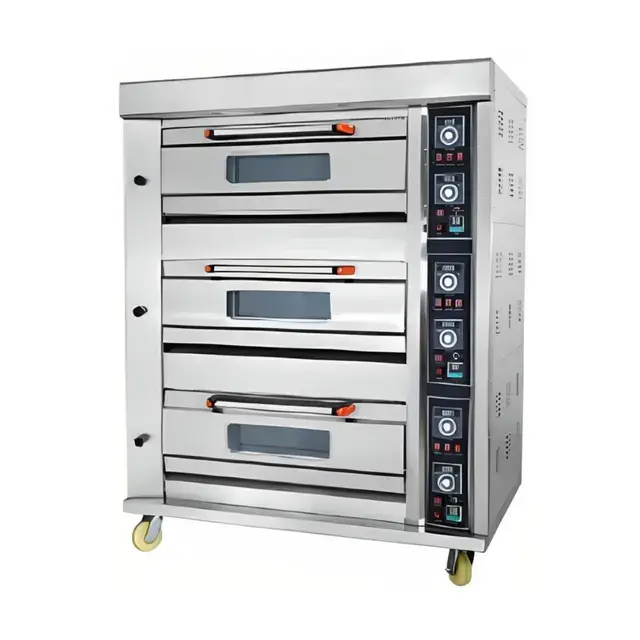 3 Deck 6 Trays Gas Deck Oven SK-60QS with stone