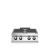 Professional Electric Cooking Range with 4 Square Plates Stainless Steel and Italian modular design.