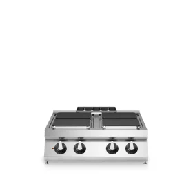 Professional Electric Cooking Range with 4 Square Plates Stainless Steel and Italian modular design.