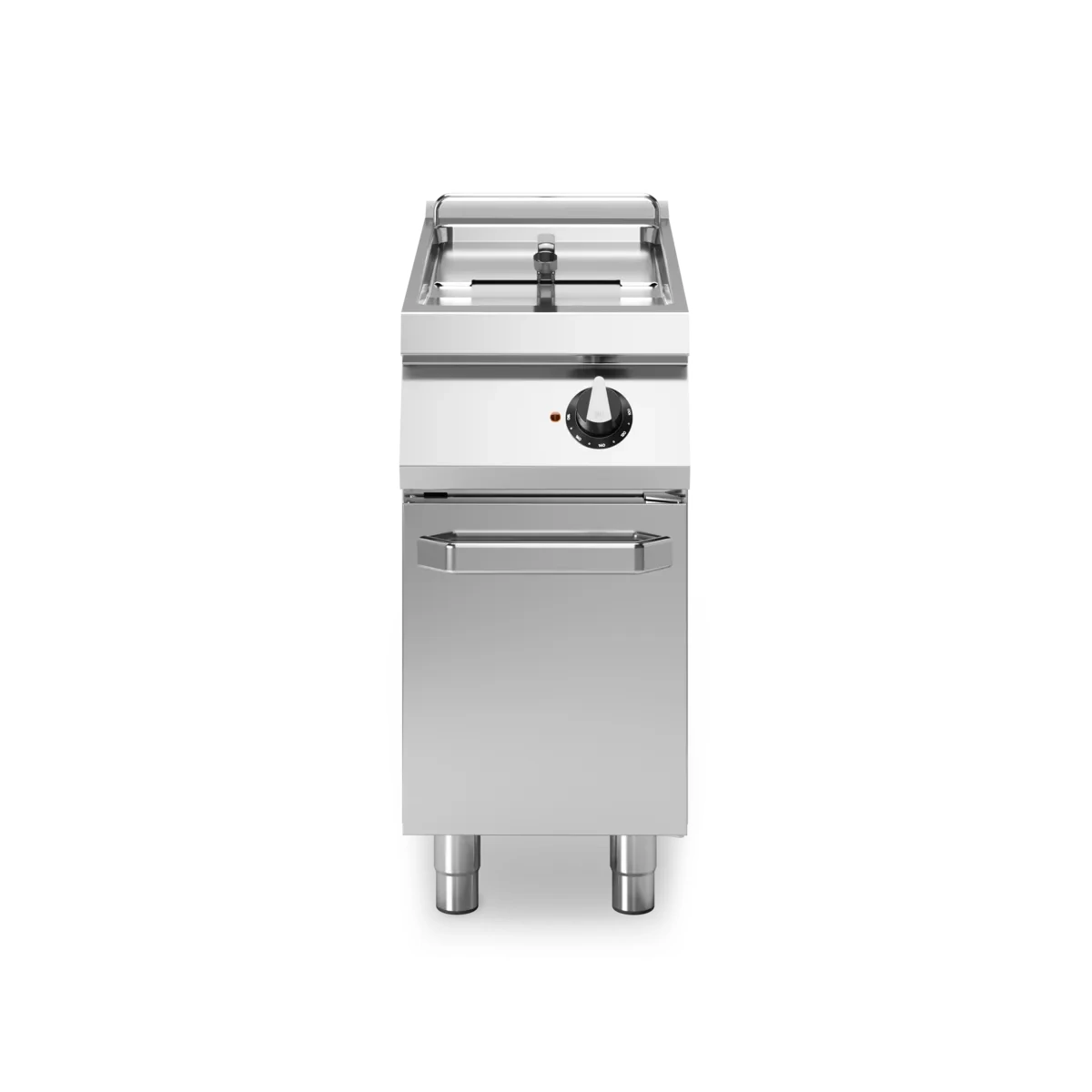 Professional Electric Fryer on Cabinet 17L Stainless Steel with 2mm top and modular Italian design.