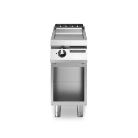 Professional Electric Grill on Open Cabinet Stainless Steel with smooth plate and modular Italian design.