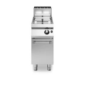 Professional Gas Fryer on Cabinet 13L Stainless Steel Single Tank Made in Italy - Albasha Kitchens Equipment