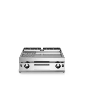 Professional Gas Grill 1/3 Smooth 2/3 Ribbed Plate 12kW Stainless Steel Modular - Albasha Kitchens